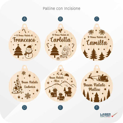 Pallina di Natale con Incisione