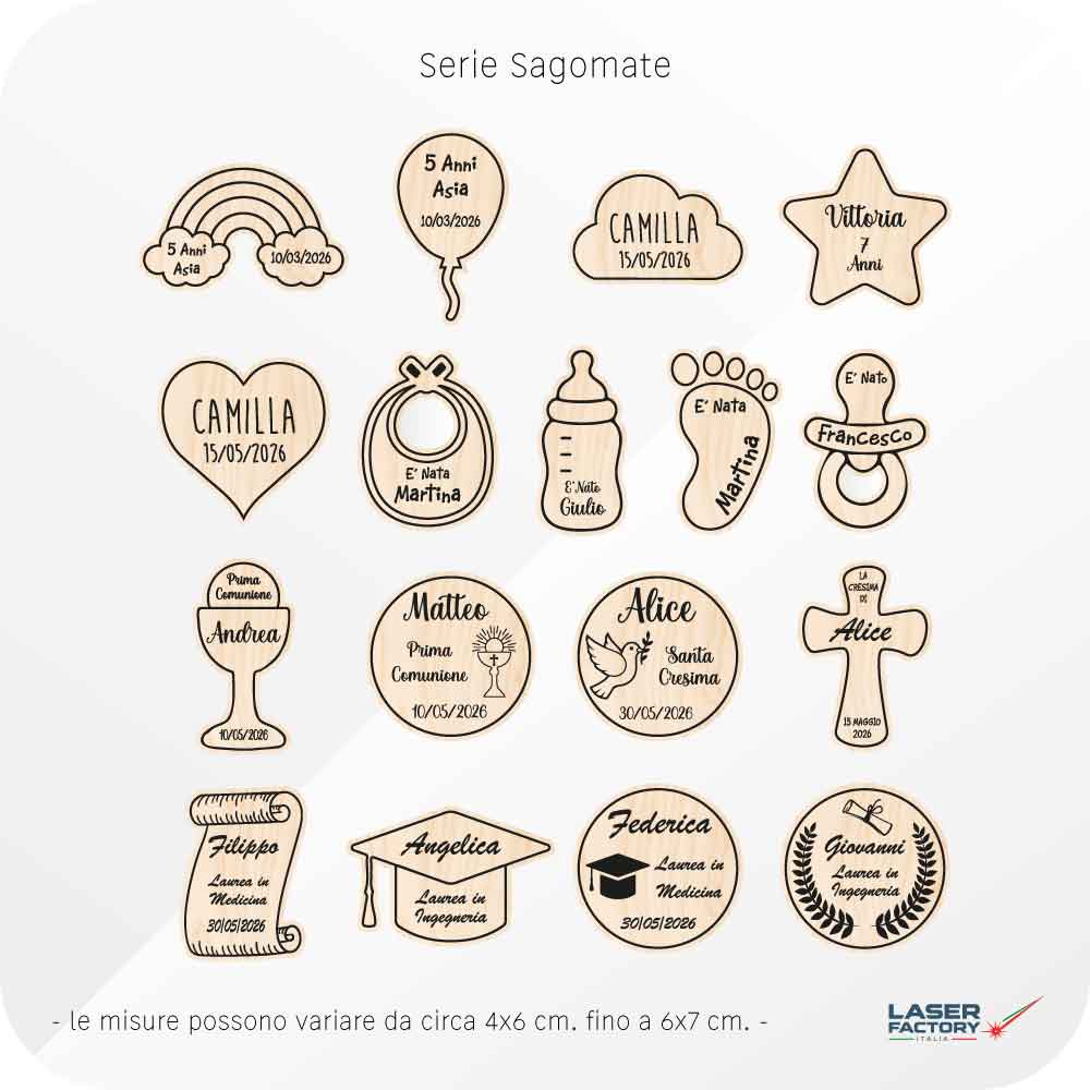 Tag in Legno Semplici