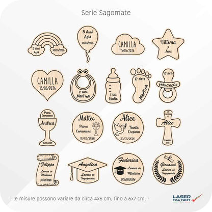 Tag in Legno Semplici