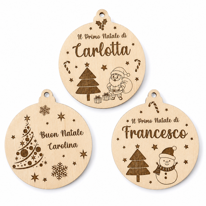 Pallina di Natale con Incisione