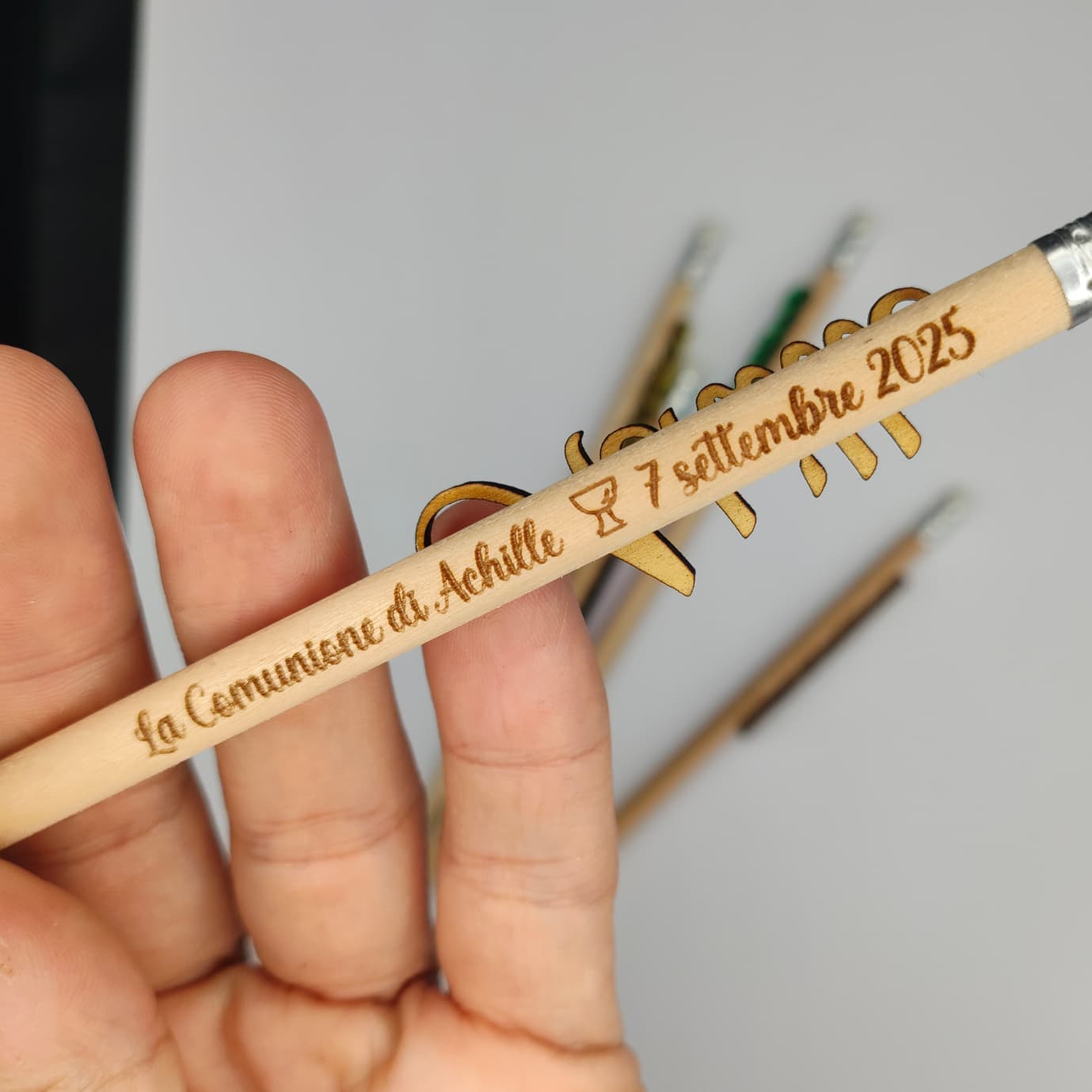 Matita con incisione e nome 3D