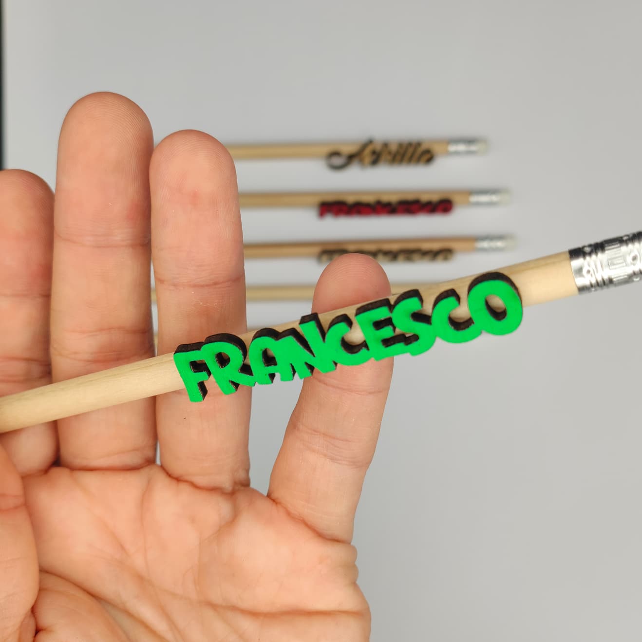Matita con incisione e nome 3D