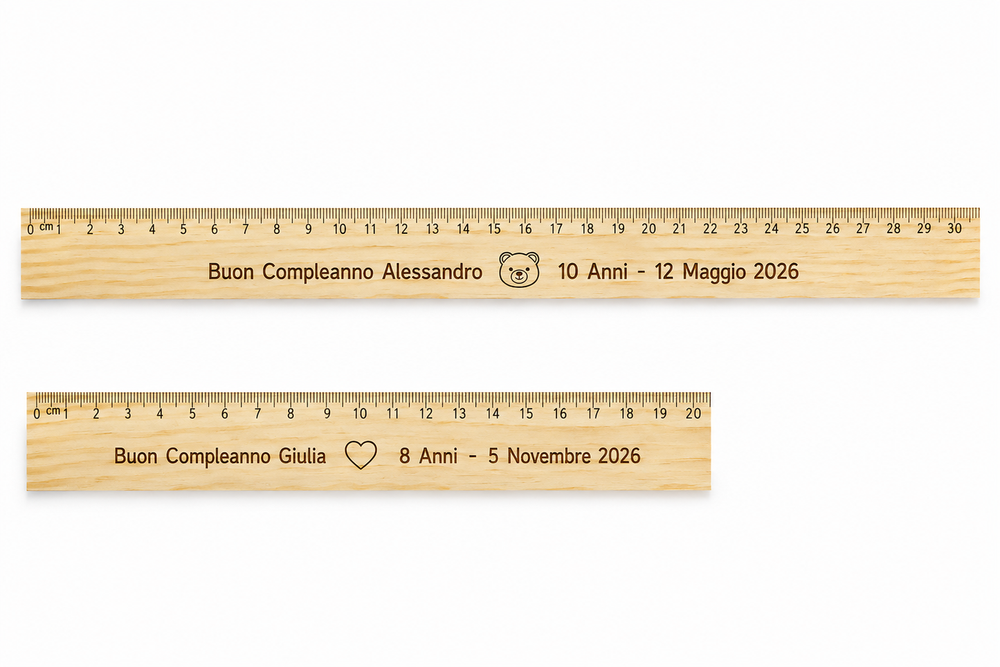 Righello in legno