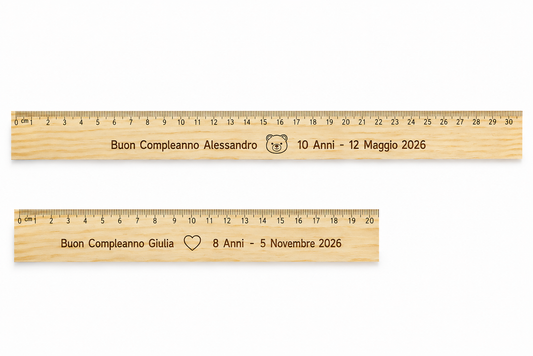 Righello in legno